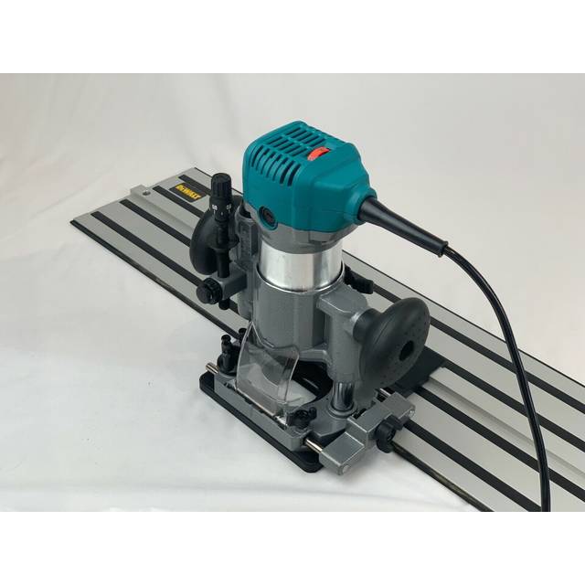 Guide rail adapter for katsu (trimmer) router plunge base to dewalt track