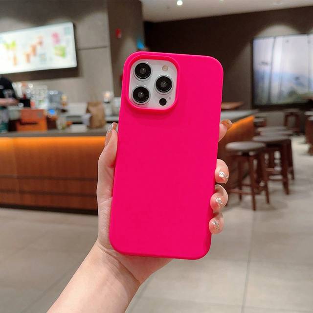 SHEIN Liquid Silicone Full Coverage Case With Large Hole Compatible With IPhone