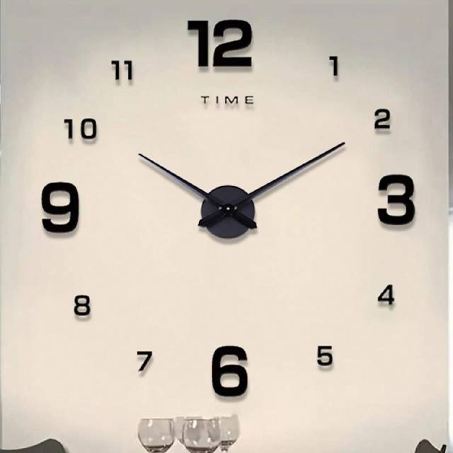 SHEIN 1 Pc, Creative DIY Digital Wall Clock, 3D Acrylic Three-Dimensional Texture Home Clock, Frameless Wall Clock, Silent Clock, Suitable For Bedroom, Livi
