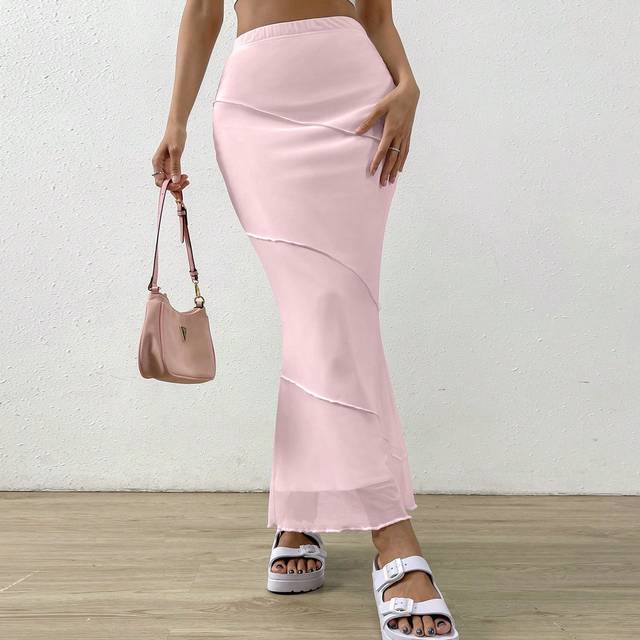 SHEIN Sheer Mesh Mermaid Skirt