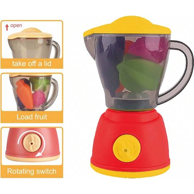 SHEIN 5 Pcs Kitchen Toys Children Pretend Play Juicer Blender Mixer Toy Set Birthday Party Juice Machine Gift