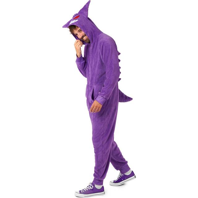 Pokémon Adult Gengar Costume Onesie | Pokémon Costumes - Purple&#47;Red&#47;White (S)