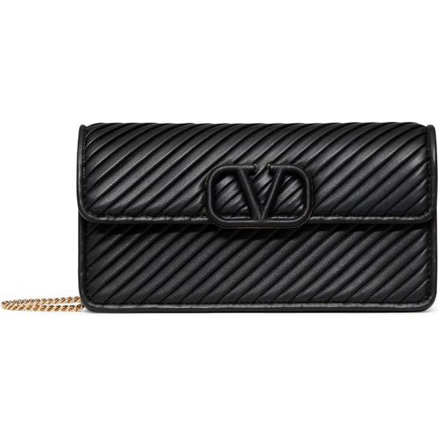 Valentino VLogo Signature Leather Wallet On Chain