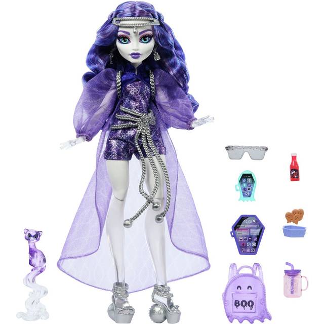 Monster High Spectra Vondergeist Fashion Doll With Pet Ferret Rhuen And Accessories - One Colour