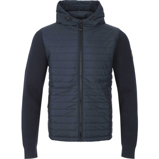Navy Vert Full Zip Cotton Cardigan - Blue (XL)