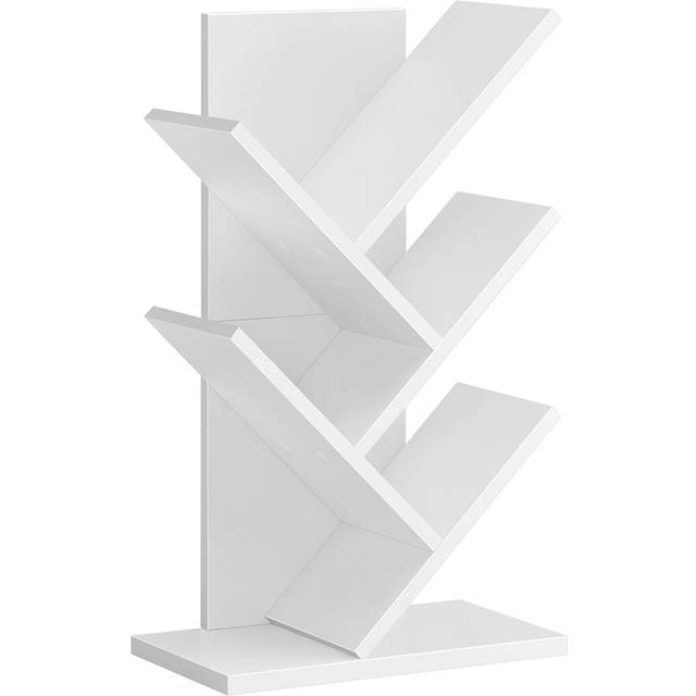 5-Tier Tree Bookshelf with Wooden Shelves Cloud, Cloud White