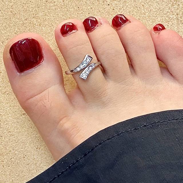 SHEIN 1pc Fashionable Unisex S925 Sterling Silver Cubic Zirconia Toe Ring, Ideal For Parties, Easter, Birthday, Jewelry Gifts