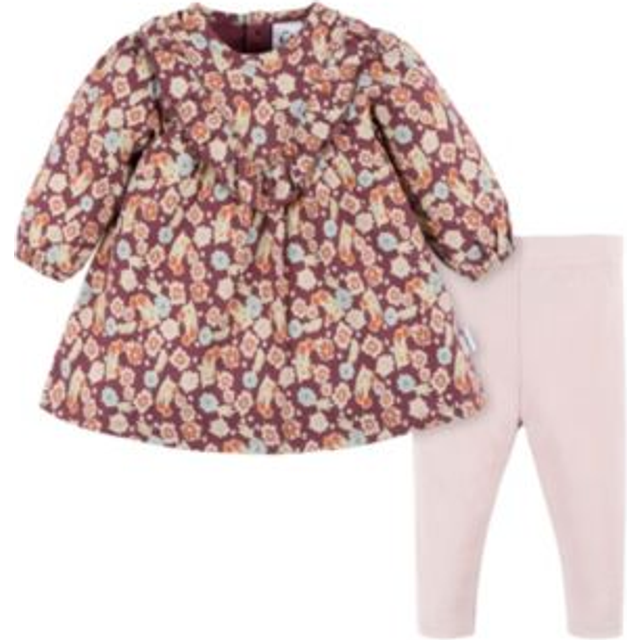 Gerber Baby Girls' 2-Piece Dress & Legging Set  Floral  3-6 Months