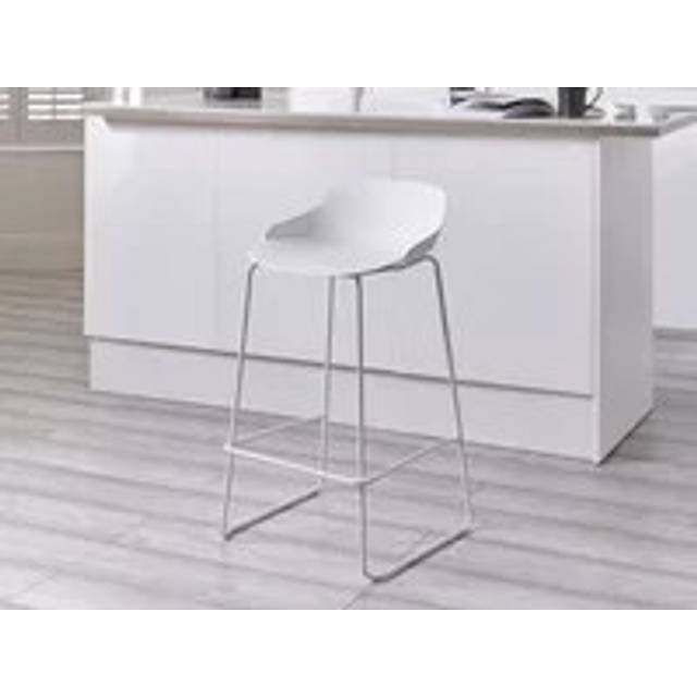 Julian Bowen Rocco White Plastic Bar Stool