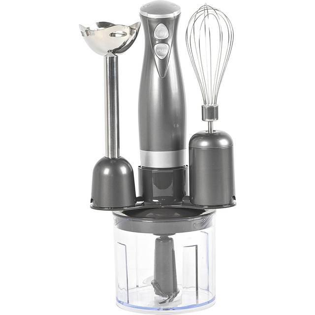 EK2827GUNMETAL Cosmos 3 in 1 Hand Blender Mixer Set Electric Whisk Mini Chopper Attachments 350 W Stainless Steel Blades 500 ml Chopping Bowl Blend