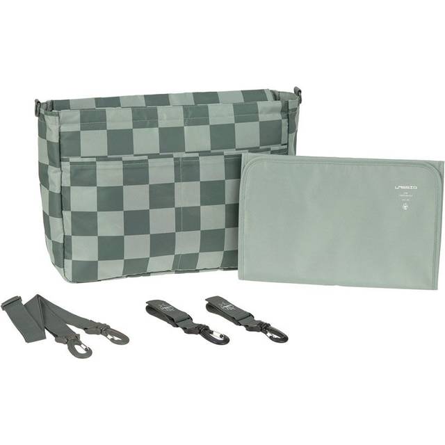 LÄSSIG skötryggsäck med skötmatta, barnvagnsfäste, flaskvärmare vattenavvisande hållbart producerad/Rolltop ryggsäck grå