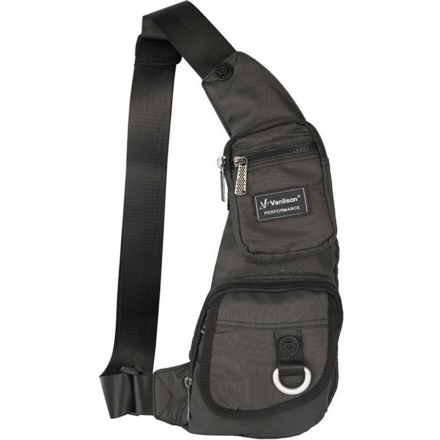 Vanlison Lightweight Small Sling Bag Backpack Chest Shoulder Bags Multipurpose Daypacks Pack Rucksack Black