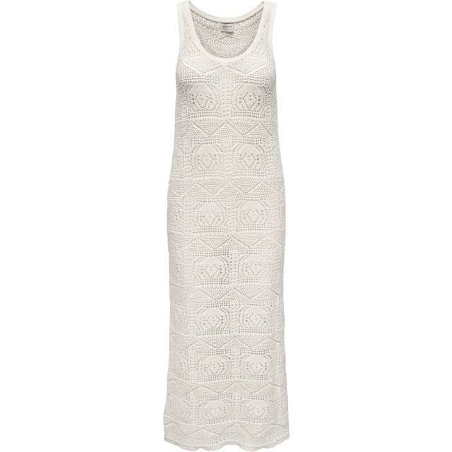 Only Beach Long Knitted Dress - White/Eggnog