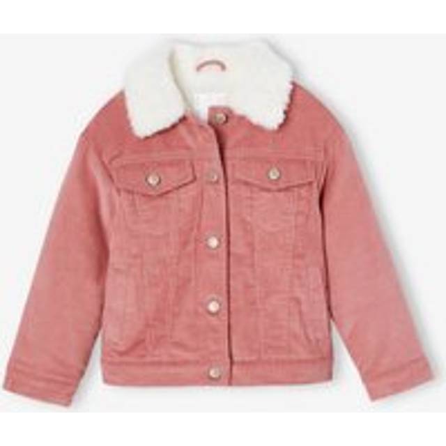 Corduroy Jacket Lined in Faux Fur, for Girls blush