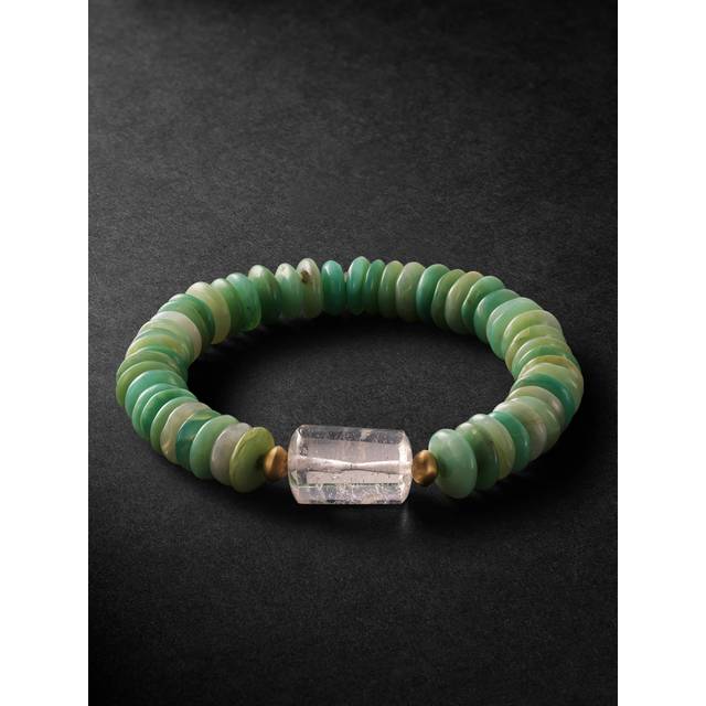 Jacquie Aiche - Gold, Chrysoprase and Quartz Beaded Bracelet - Men - Green