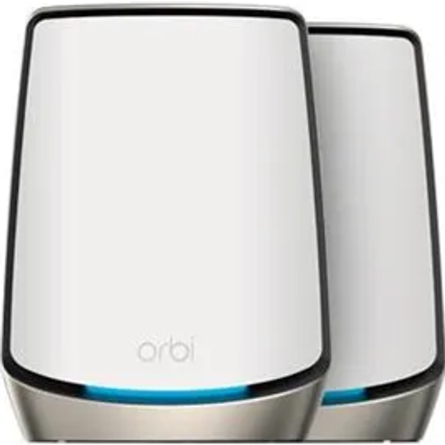 NETGEAR Orbi 860 Series Tri-Band WiFi 6 upto 6Gbps Mesh System 10 Gig Port with 1-year NETGEAR Armor included - Pack of 2
