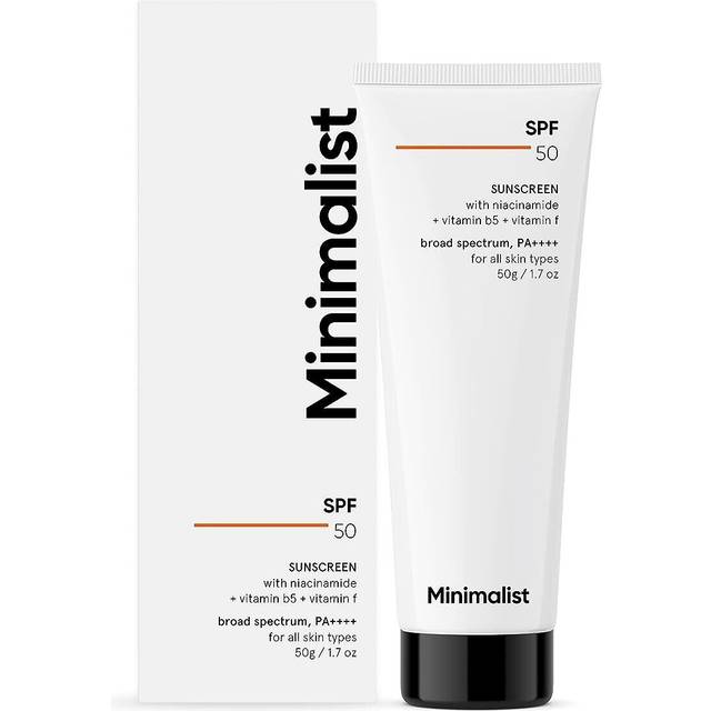 Minimalist sunscreen cream spf 50 lightweight, broad-spectrum pa++++ 50 gram,
