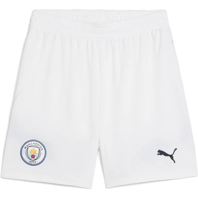 PUMA Manchester City 24/25 Shorts Youth, White/Marine Blue, size 9-10 Youth (9-10 Youth)
