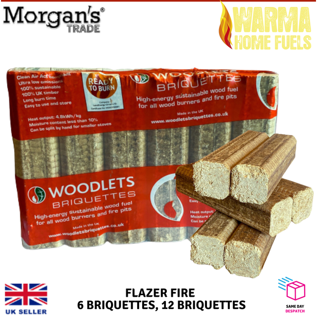Premium woodlets briquettes long burning fire pit stove outdoor cooking fuel 12k
