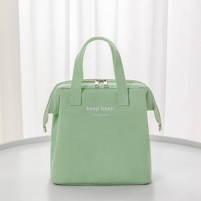 Insulated Cooler Bag Portable Thermal Lunch Bag Storage Bag Handbag for Shopping Work School Picnic green