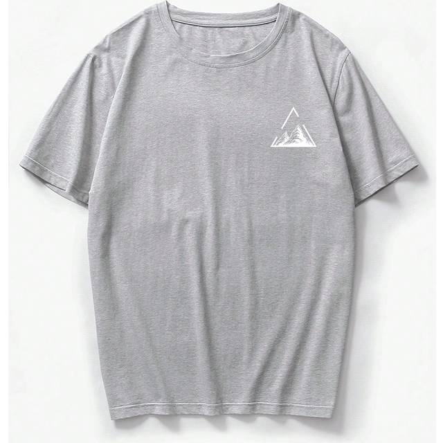 Manfinity Men&#39;s Mountain Pattern Printed Short Sleeve T-Shirt
