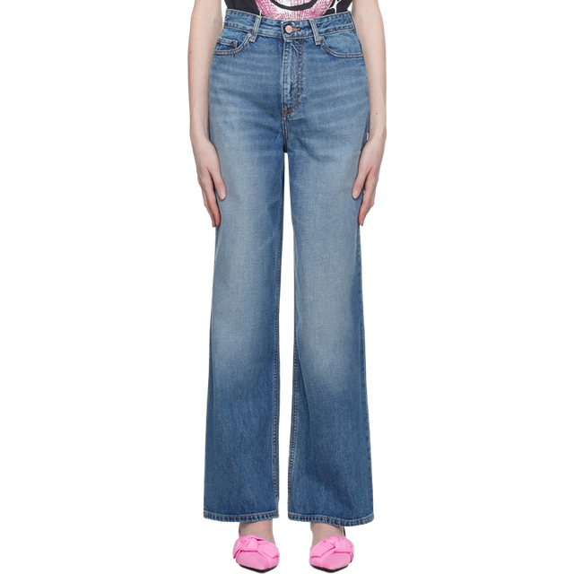 GANNI Blue Magny Jeans - 567 Mid Blue Vintage - WAIST US 31x34