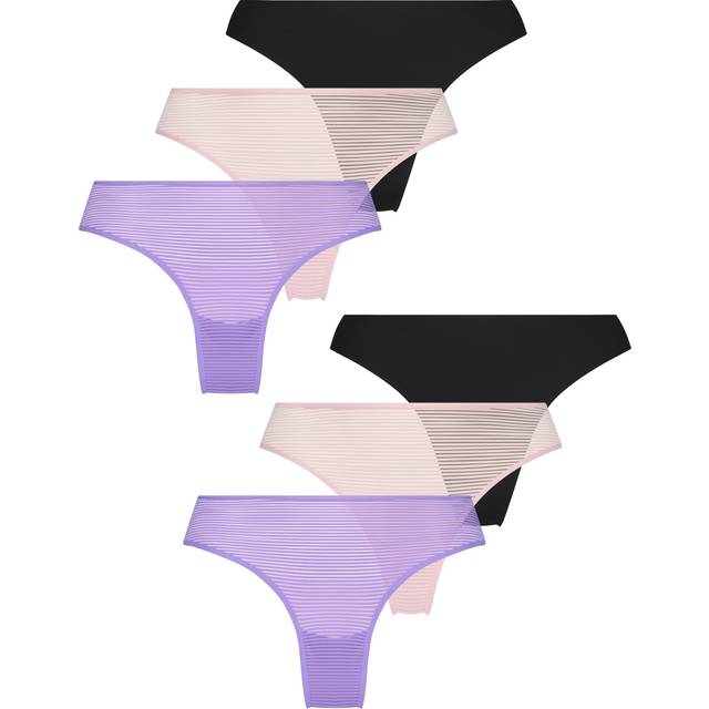 Hunkemöller 6-pack brazilian trosa, multi, Storlek: XS, Kvinnor