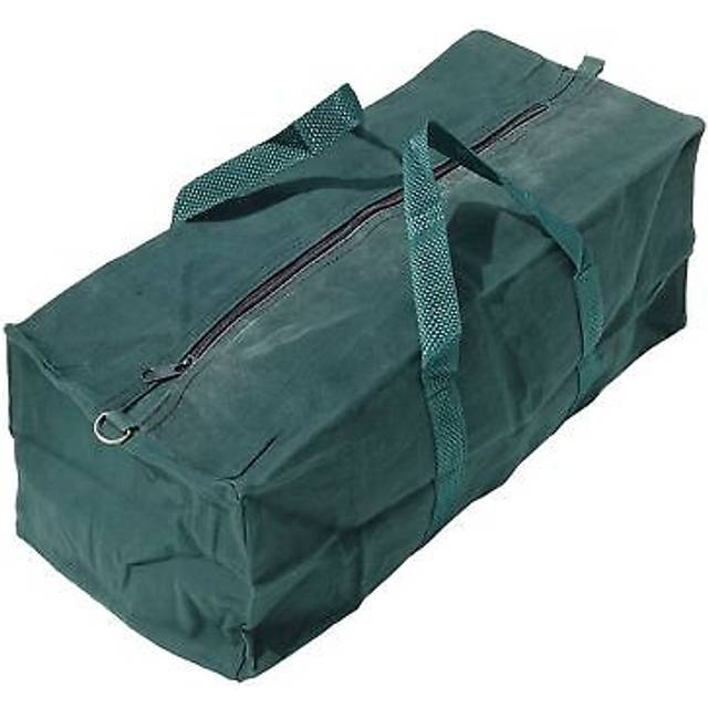 18" 450mm canvas tool bag green, water resistant heavy duty with zip and handles