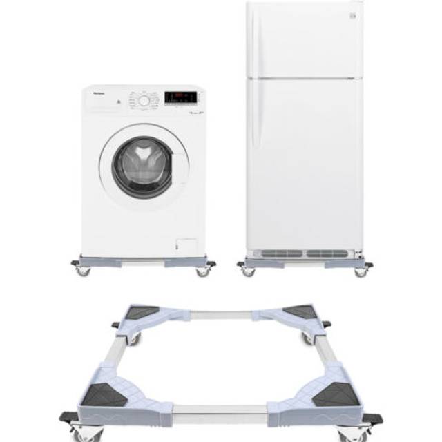 Movable washing machine stand square refrigerator roller tray w/ locking wheels