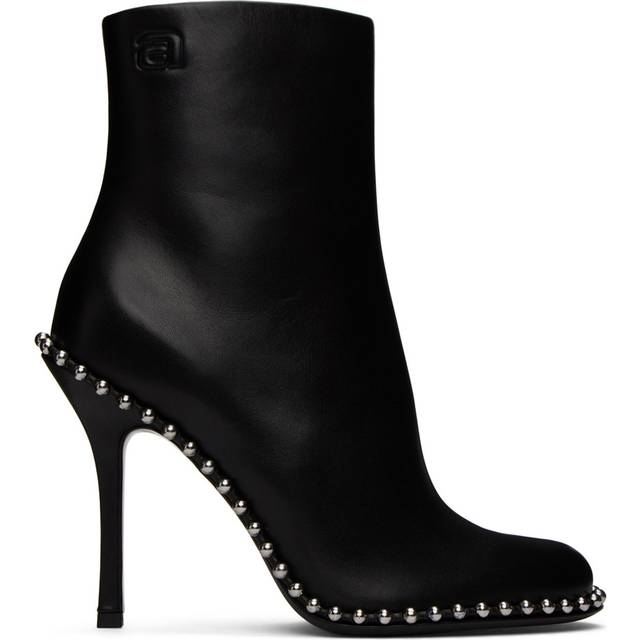 Alexander Wang, Heeled Boots, female, Black, 2 UK, Nova 105 Boots - Leather, Black, Pointed Toe