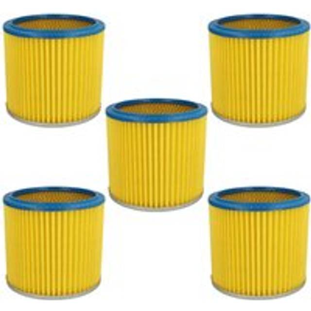 Vhbw - 5x Cartridge Filter compatible with Herkules Aqua Steel 40, 4000 / 4001, 3000 Vacuum Cleaner - Blue Yellow