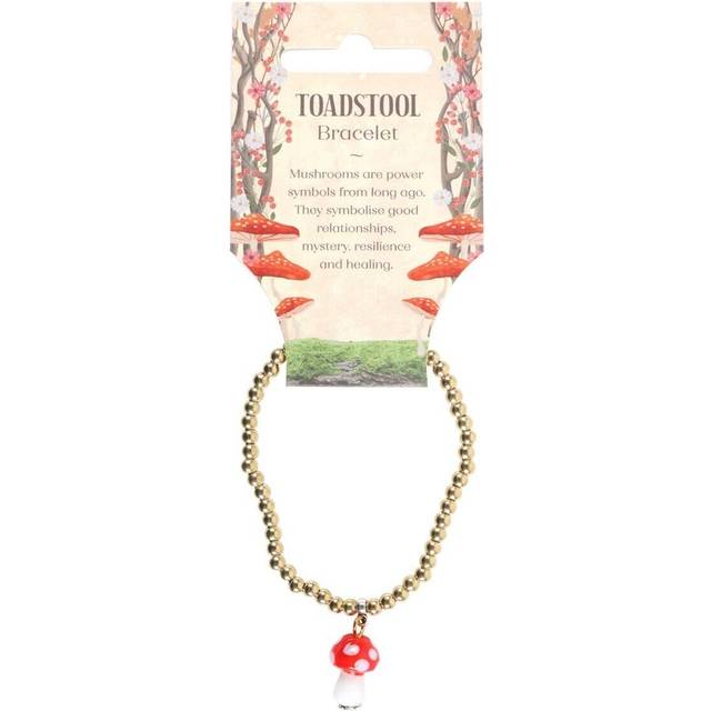 Toadstool Beaded Charm Bracelet