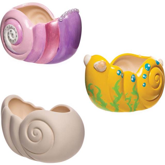 Seashell Ceramic Flowerpots (Box of 2) Nature Craft Kits