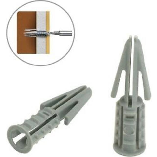 60 x plasterboard cavity wall raw plugs heavy duty screw fixings