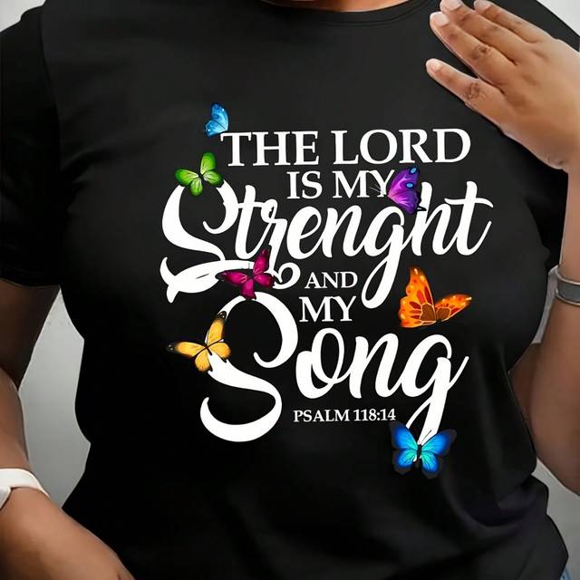 SHEIN By God Spoiled By My Husband Letter Women Short Sleeve T-Shirt