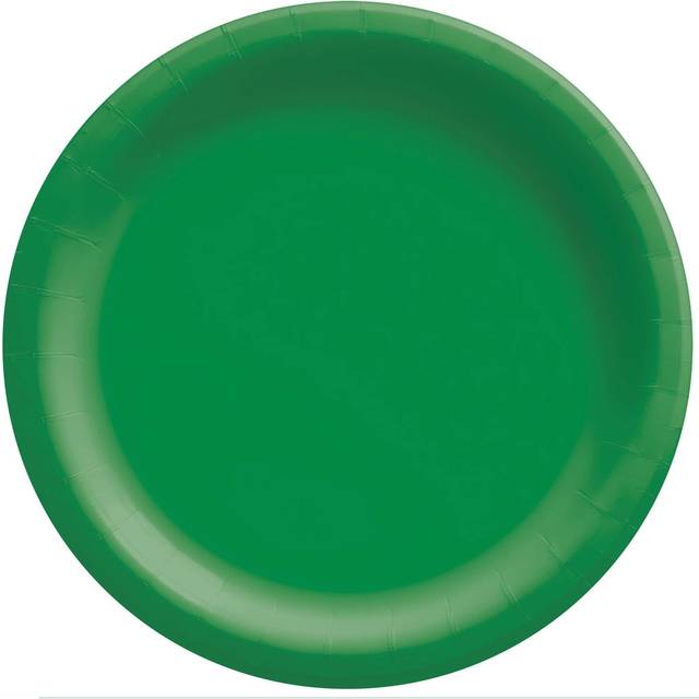 Festive Green Round Paper Plates  85 Pack Of 20  Perfect For Parties  Celebrations  Picnics