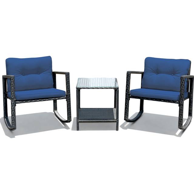 Costway 2 Seater Garden Rocking Bistro Set