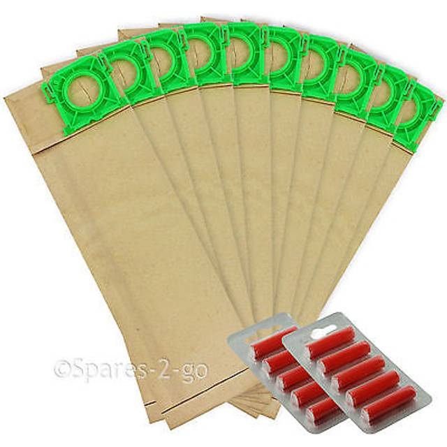 10x Vacuum Cleaner Bag compatible with Sebo Automatic XP1, Automatic XP10, Automatic XP2 Vacuum Cleaner - Paper, 23.5 cm x 15.5 cm Sand-Coloured