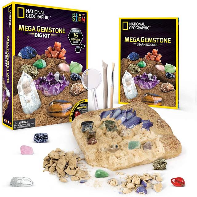 NATIONAL GEOGRAPHIC Mega Gemstone Dig Kit Â Excavate 15 Real gems
