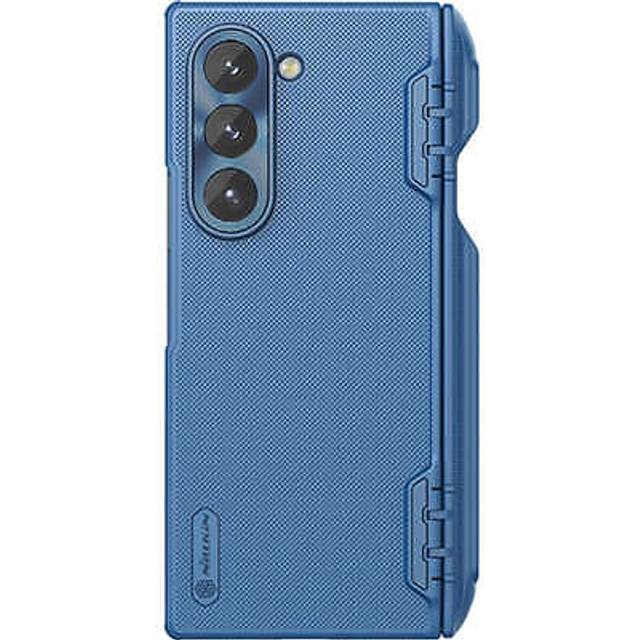 For Samsung Galaxy Z Fold 6 5G Case Nillkin Super Frosted Shield Case Pencil Holder for Samsung Z Fold6 5G Case No Magnetic Blue