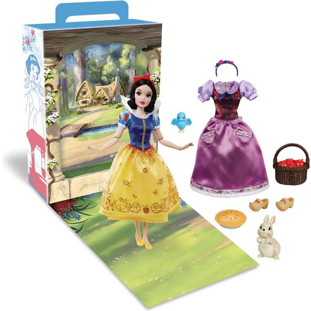 Disney Store Official Snow White Story Doll  Snow White and The Seven Dwarfs  11 Inches  Fully Posable Toy in Glittering Outfit - Suitable for Ages 3+