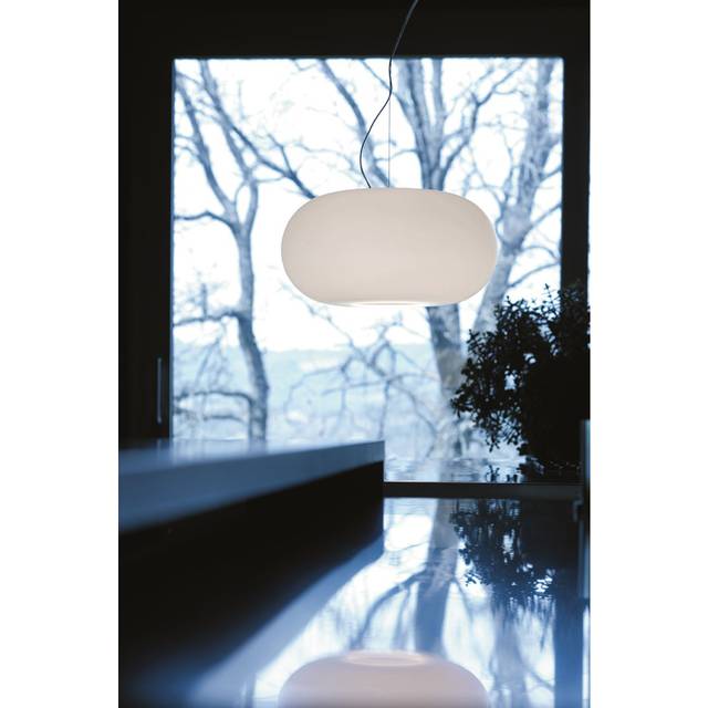 1 - Light Drum Pendant - Matt White (200cm H x 36cm W x 36cm D)