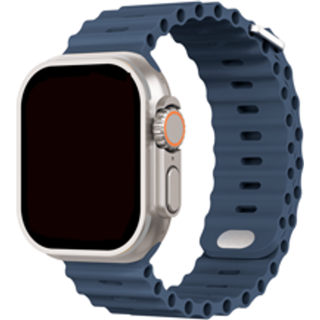 1 st unisex sportrem i oceanstil som är kompatibelt med 49 mm, 46 mm, 45 mm, 44 mm, 42 mm, 41 mm, 40 mm, 38 mm Apple Watch Bands Ultra, SE, Series 10/ - Djupblå (38mm/40mm/41mm,42mm/44mm/45mm/49mm,Serie 10-42mm,S10 46mm)