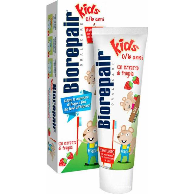 2pcs biorepair juniour kids microrepair toothpaste 50ml (pack of two) protect enamel & REPAIR from acid erosion and plaque files cracks / holes...