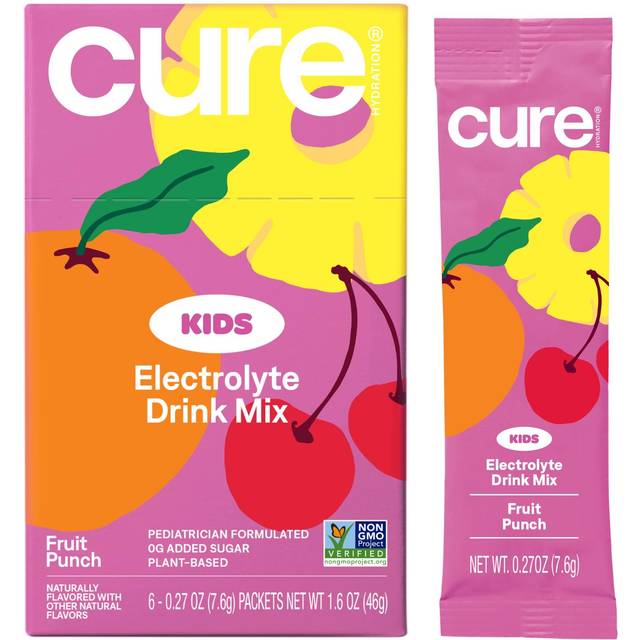 Cure Hydration  Kids  Electrolyte Drink Mix  Fruit Punch  6 Packets  0.27 oz (7.6 g) Each