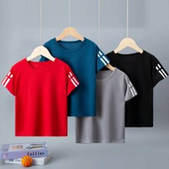 4-delat sportset för pojkar, kortärmad t-shirt, lätta, ventilerande mesh-träningstoppar, sommar - Multifärgad (6Y,7Y,8Y,9Y,10Y,4Y,5Y)