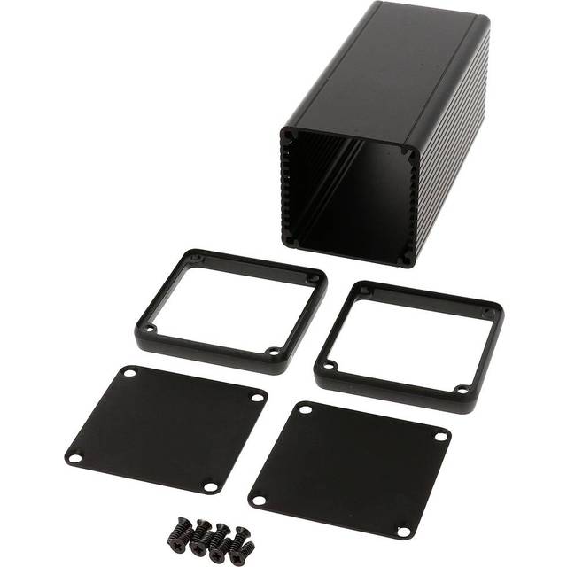 Hammond 1455CS1201BK Extruded Enclosure 54 X 54 X 120 Black Anodise