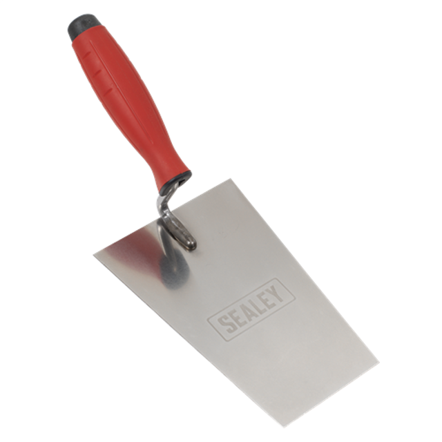SEALEY Stainless Steel Bucket Trowel - Rubber Handle - 180mm | T1204 | GSF Car Parts