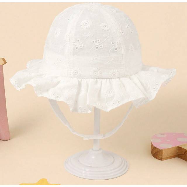 TUTUYA Unisex Baby Bucket Hat, Sun Protection Hat For Boys And Girls, Four Seasons Ventilated Comfortable Simple Solid Color Floral Edge Soft Brim Children S