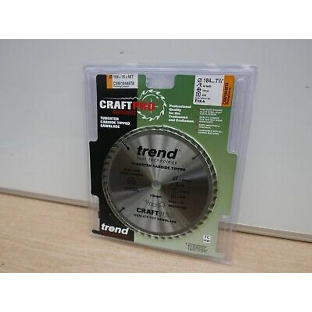 Trend 184mm X 16mm 48t Tct Thin Kerf Saw Blade Dewalt Dcs570 Csb/18448ta